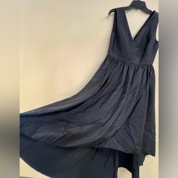 NWT DKNY Womens V Neck Tea Length High Low Dress - Picture 3 of 11